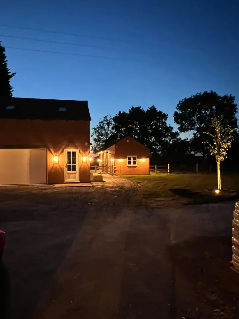 Exterior lighting at the Bunbury renovation